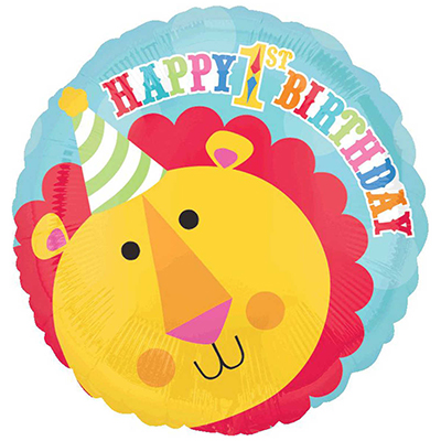18 Fisher Price Happy 1st Birthday Lion Foil Balloon Sprinkie