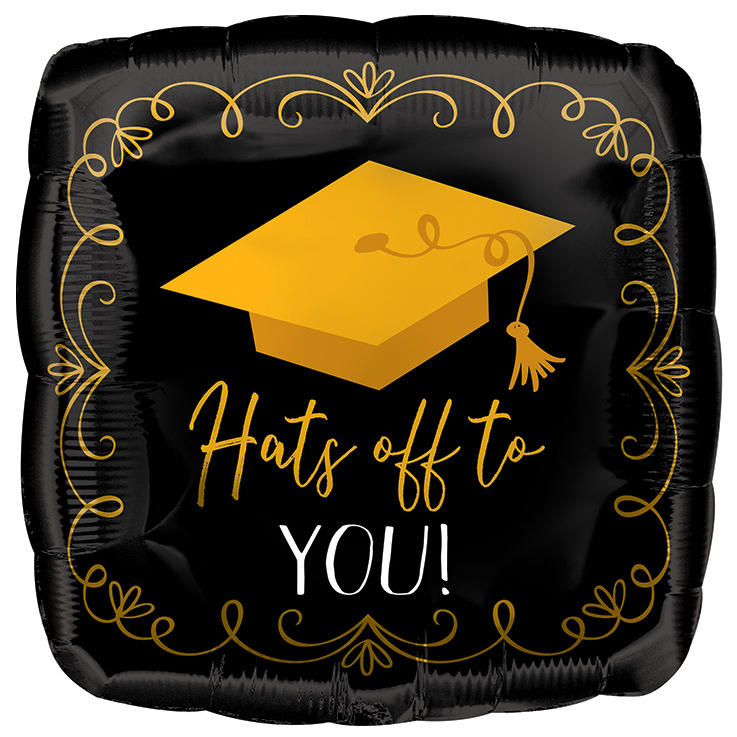 18 Hats Off To You Foil Balloon Sprinkie Parties