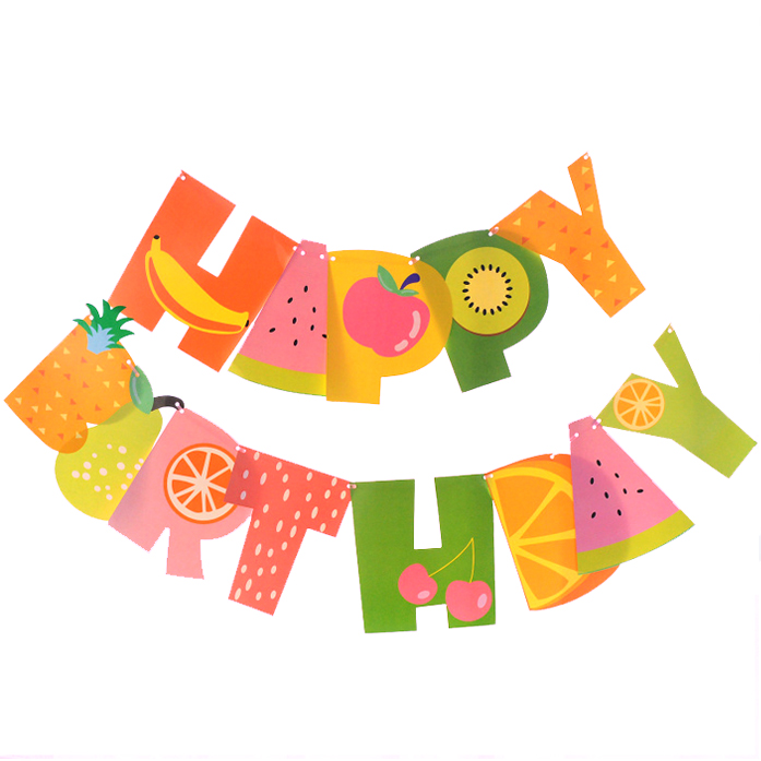 Tutti Frutti Birthday Banner – Sprinkie Parties