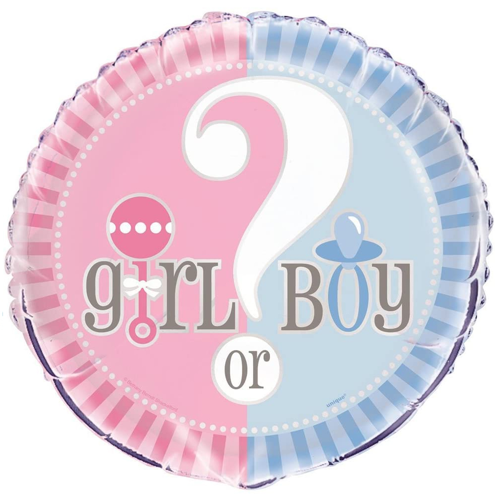 18″ Gender Reveal Pink And Blue Foil Balloon Sprinkie Parties 6777